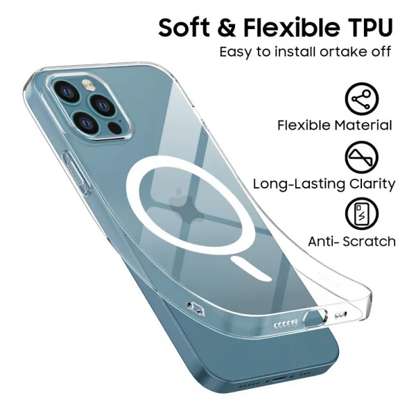 Tech-Protect Flexair MagSafe, iPhone 12/12 Pro, priehľadný