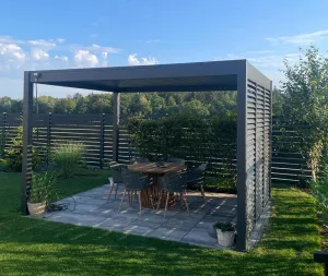 ArtRoja Bioklimatická hliníková pergola INTRO PLUS voľne stojaca | antracit  4 x 3 m