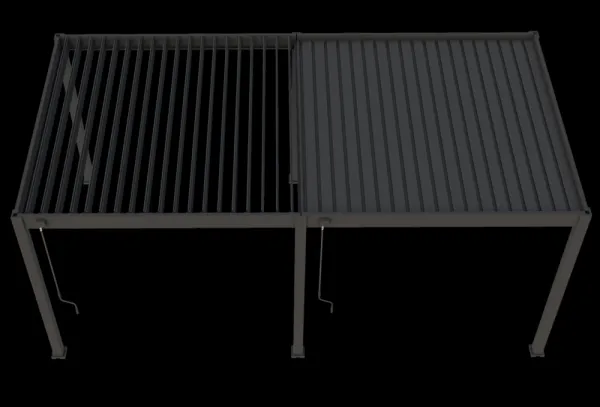ArtRoja Bioklimatická hliníková pergola INTRO PLUS voľne stojaca | antracit  6 x 3 m