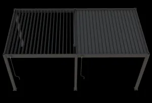 ArtRoja Bioklimatická hliníková pergola INTRO PLUS voľne stojaca | antracit  6 x 3 m