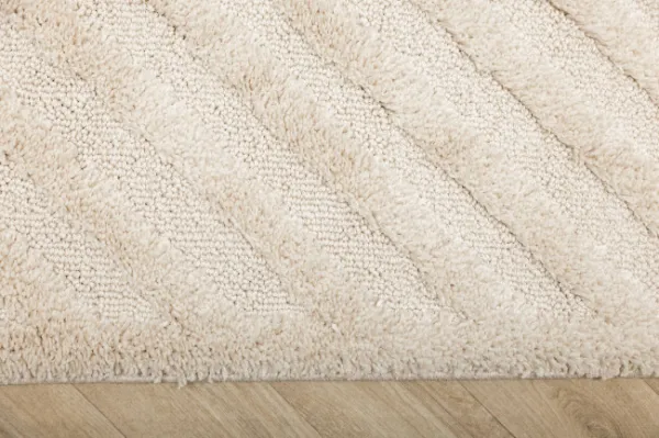 Koberec Berber 9754 so strapcami, ivory / krémový