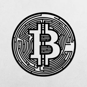 Drevený obraz - Bitcoin