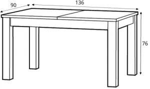 Szynaka Jedálenský rozkladací stôl Country 40 140/214 cm dub Stirling/borovica Andersen