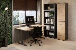 Szynaka Kancelársky regál Brego 03 75 cm grafit/dub Artisan