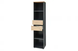 Szynaka Kancelársky regál Brego 06 45 cm so zásuvkami grafit/dub Artisan