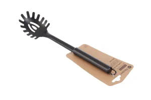 Allesken Oceľová naberačka na cestoviny MODERN KITCHEN 30x6,5 cm čierna