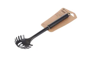 Allesken Oceľová naberačka na cestoviny MODERN KITCHEN 30x6,5 cm čierna