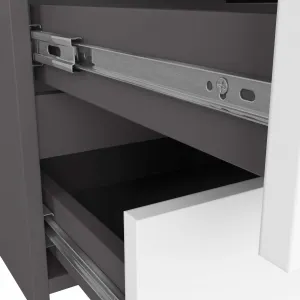 Ak furniture Komoda CL6 100 cm grafitovo šedá/biela