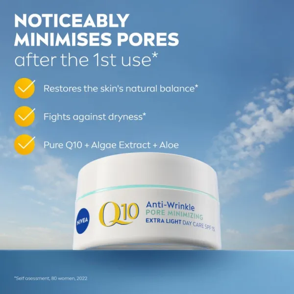 NIVEA Q10 Anti-Wrinkle ľahký denný krém proti vráskam SPF 15 50 ml