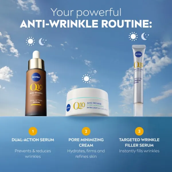NIVEA Q10 Anti-Wrinkle ľahký denný krém proti vráskam SPF 15 50 ml