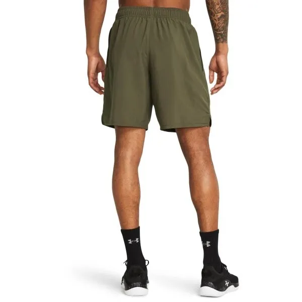 Under Armour WOVEN WORDMARK Pánske krátke nohavice, khaki, veľkosť
