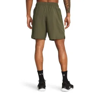 Under Armour WOVEN WORDMARK Pánske krátke nohavice, khaki, veľkosť