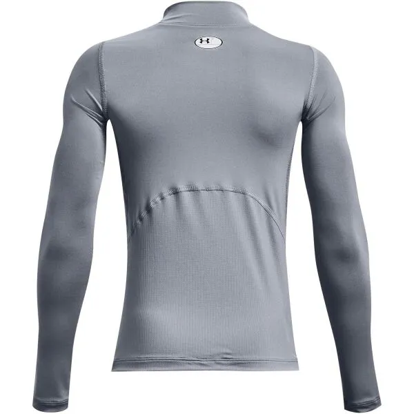 Under Armour HG ARMOUR MOCK Chlapčenské kompresné tričko, sivá, veľkosť XS