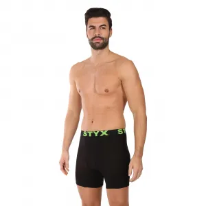 Pánske boxerky Styx long športová guma čierne (UN2960) S, trenky