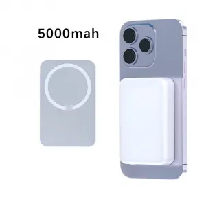 Magsafe bezdrôtová powerbanka s Lightning vstupom, 5000mAh, 15W, čierna