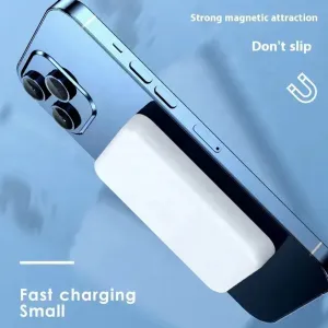 Magsafe bezdrôtová powerbanka s Lightning vstupom, 5000mAh, 15W, čierna