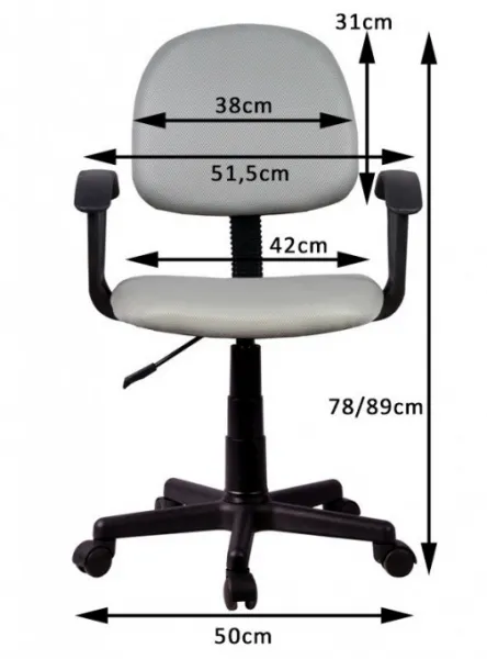 Ak furniture Detská otočná stolička FLOR červená