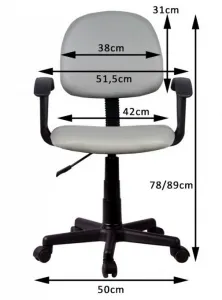 Ak furniture Detská otočná stolička FLOR červená