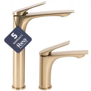 REA - Kúpeľňová batéria AVALON brush gold Low REA-B2703