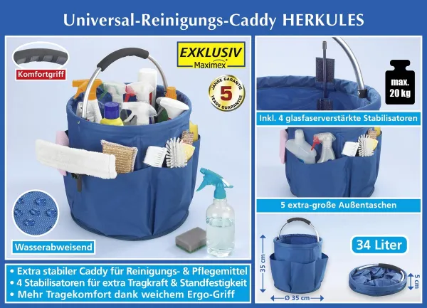 WENKO Organizér na pomůcky, modrý, 34 l