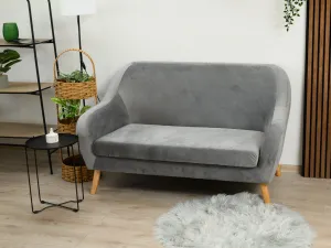Sivá 2-miestna pohovka CORANTI VELVET