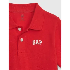 GAP V-IE LOGO POLO Chlapčenské tričko, červená, veľkosť