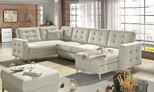Eltap Rohová rozkládací sedací souprava ASGARD U 326 cm Soft 33 béžová univerzální