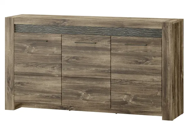 Szynaka Komoda Belveder 45 158 cm s LED osvetlením dub Stirling