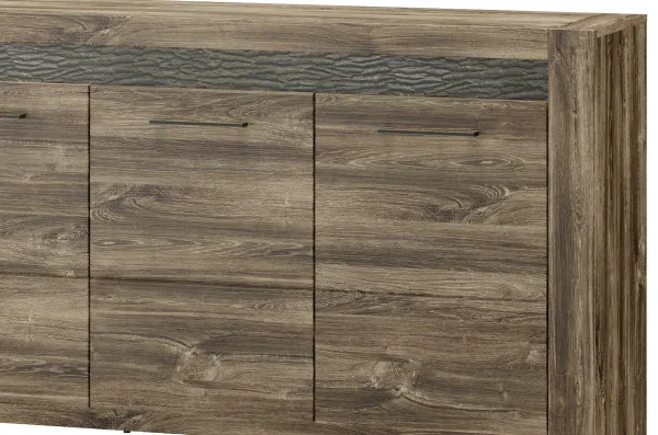 Szynaka Komoda Belveder 45 158 cm s LED osvetlením dub Stirling