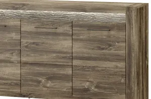 Szynaka Komoda Belveder 45 158 cm s LED osvetlením dub Stirling