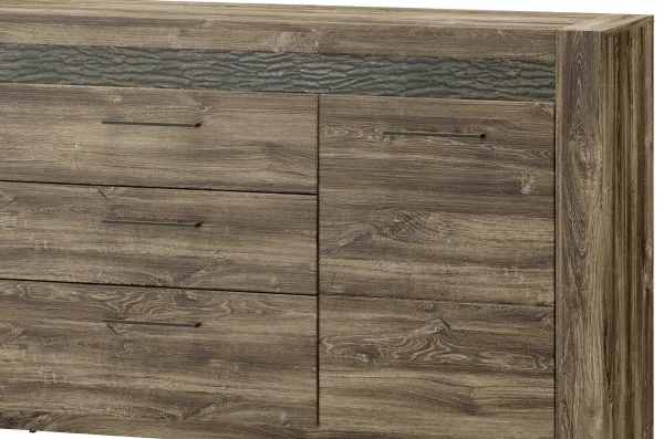 Szynaka Komoda Belveder 46 178 cm s LED osvetlením dub Stirling