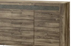 Szynaka Komoda Belveder 46 178 cm s LED osvetlením dub Stirling