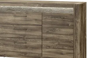 Szynaka Komoda Belveder 46 178 cm s LED osvetlením dub Stirling