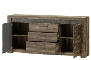 Szynaka Komoda Belveder 46 178 cm s LED osvetlením dub Stirling