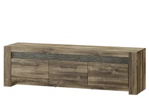 Szynaka Televízny stolík Belveder 25 158 cm s LED osvetlením dub Stirling