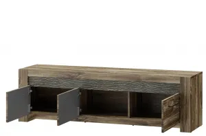 Szynaka Televízny stolík Belveder 25 158 cm s LED osvetlením dub Stirling