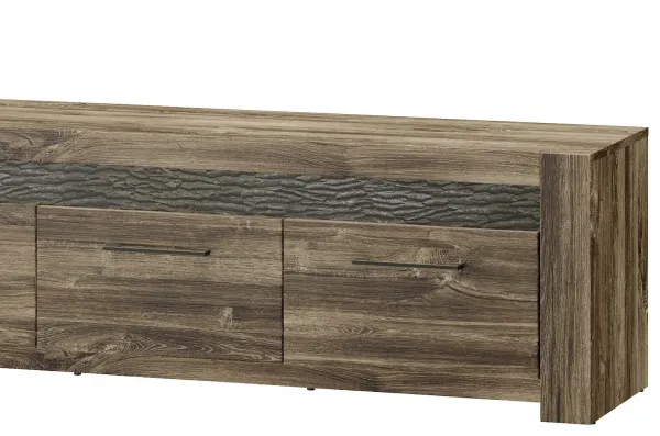 Szynaka Televízny stolík Belveder 25 158 cm s LED osvetlením dub Stirling