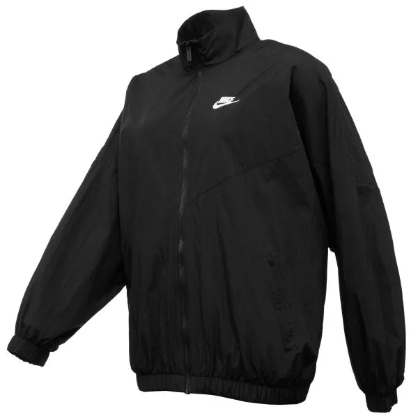 Nike NSW ESSNTL WR WVN JKT Dámska prechodná bunda, čierna, veľkosť