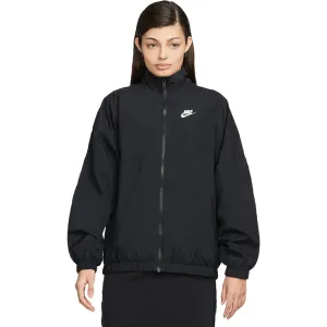 Nike NSW ESSNTL WR WVN JKT Dámska prechodná bunda, čierna, veľkosť