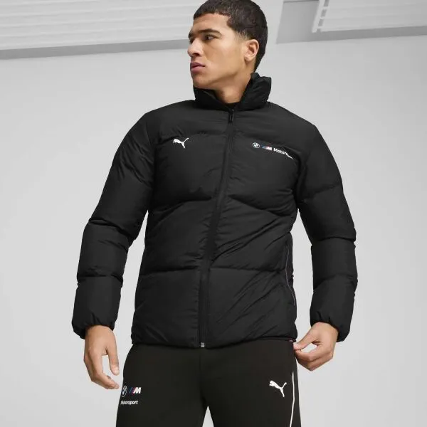 Puma BMW M MOTORSPORT ESSENTIALS+ PUFFER JACKET Pánska bunda, čierna, veľkosť