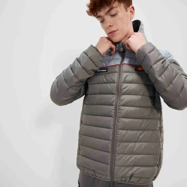 ELLESSE LOMBARDY Pánska prešívaná bunda, sivá, veľkosť