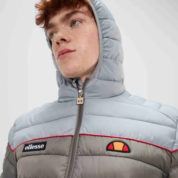 ELLESSE LOMBARDY Pánska prešívaná bunda, sivá, veľkosť
