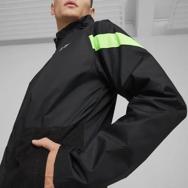 Puma MERCEDES-AMG PETRONAS F1 WOVEN JACKET Pánska bunda, čierna, veľkosť