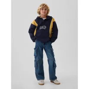 GAP NYLON ANORAK Chlapčenská bunda, tmavo modrá, veľkosť