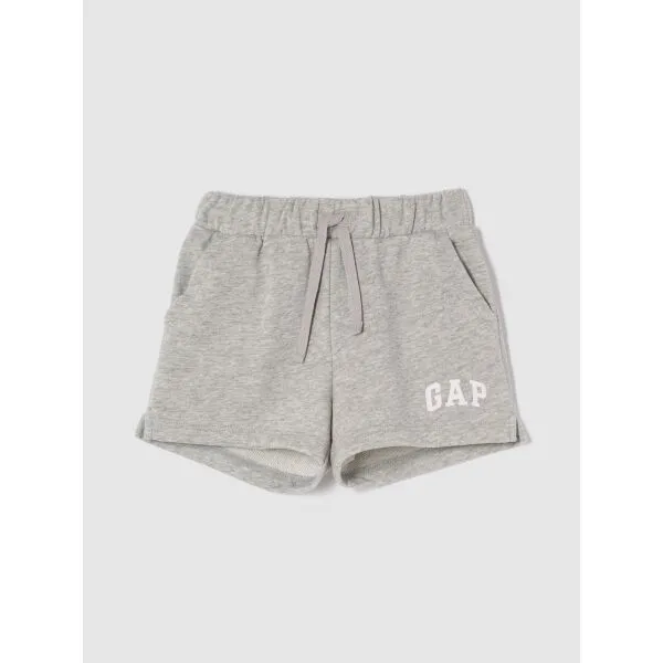 GAP V-FRCH LOGO Dievčenské kraťasy, sivá, veľkosť 4Y