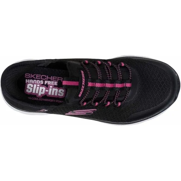 Skechers SUMMITS Dievčenská vychádzková obuv, čierna, veľkosť