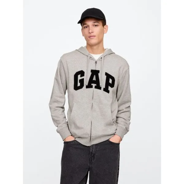 GAP V-FRCH HERITAGE LOGO Pánska mikina, sivá, veľkosť