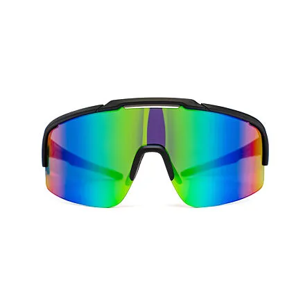 HORSEFEATHERS Cyklistické okuliare Recoil - matt black/mirror green BLACK