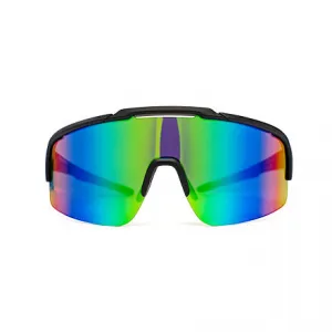 HORSEFEATHERS Cyklistické okuliare Recoil - matt black/mirror green BLACK