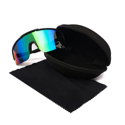 HORSEFEATHERS Cyklistické okuliare Recoil - matt black/mirror green BLACK